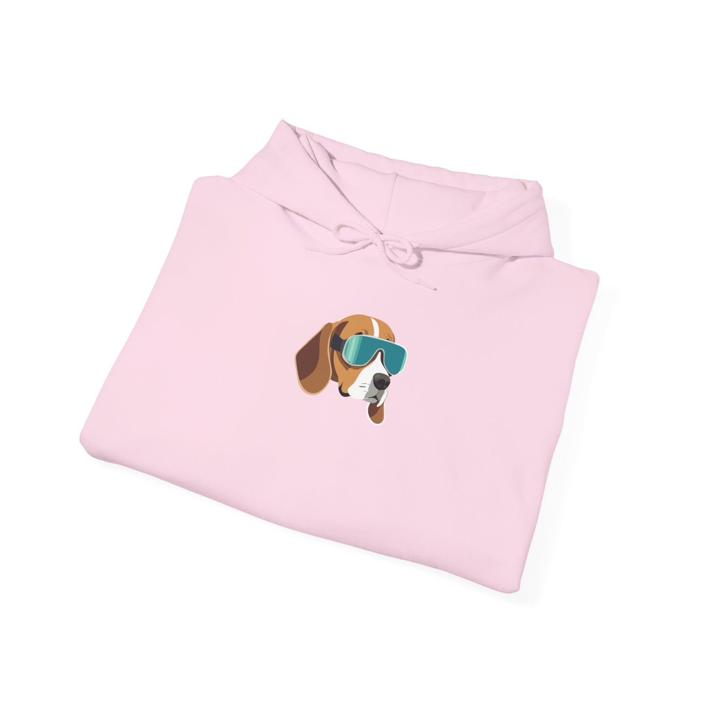 Hooded Sweatshirt - Dog on Skis 'Ruff Rider' Design