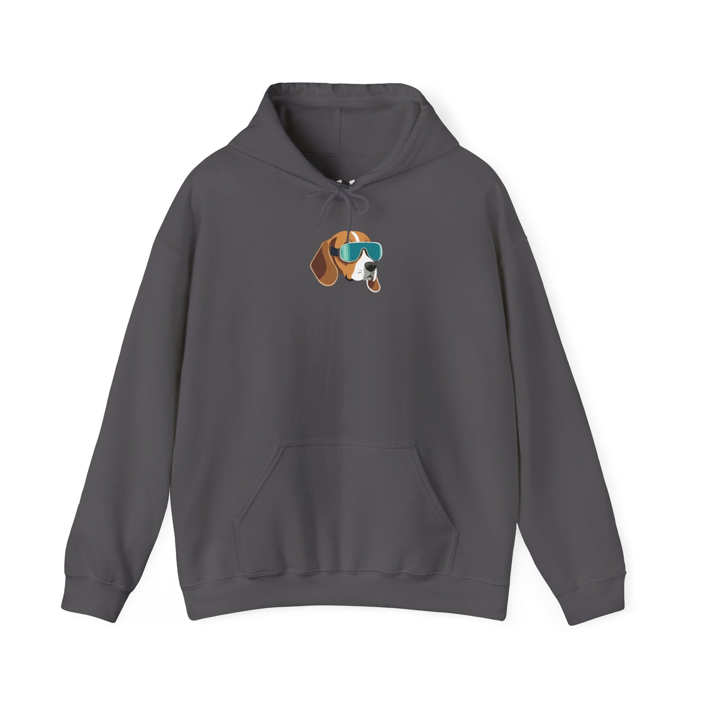 Hooded Sweatshirt - Dog on Skis 'Ruff Rider' Design