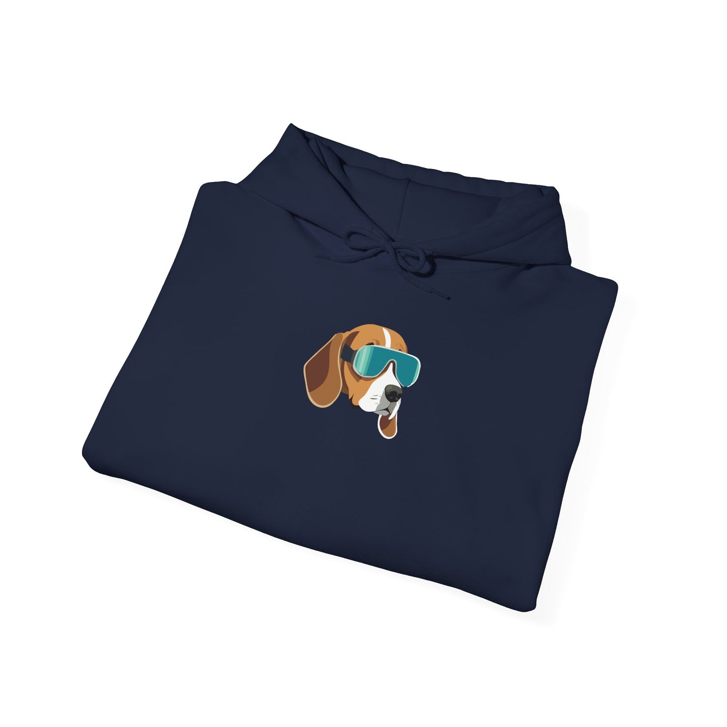 Hooded Sweatshirt - Dog on Skis 'Ruff Rider' Design