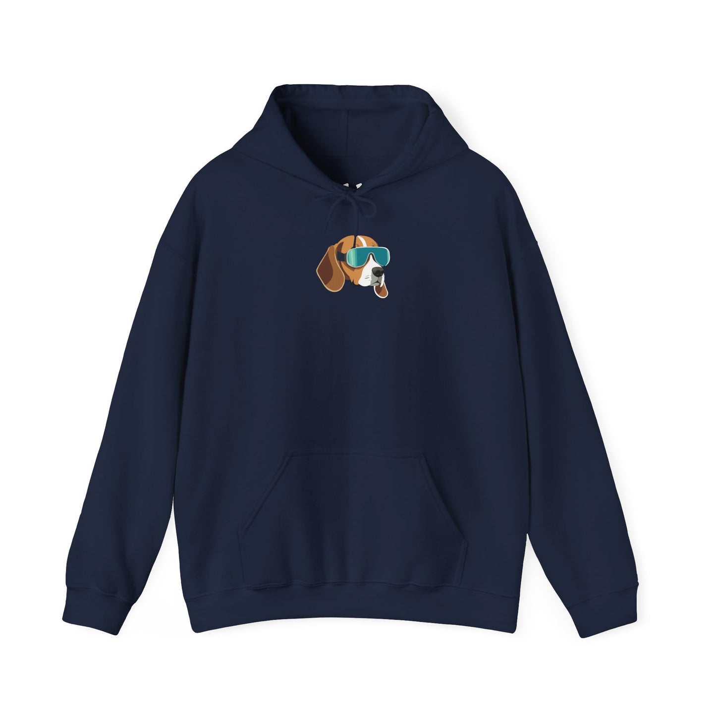 Hooded Sweatshirt - Dog on Skis 'Ruff Rider' Design