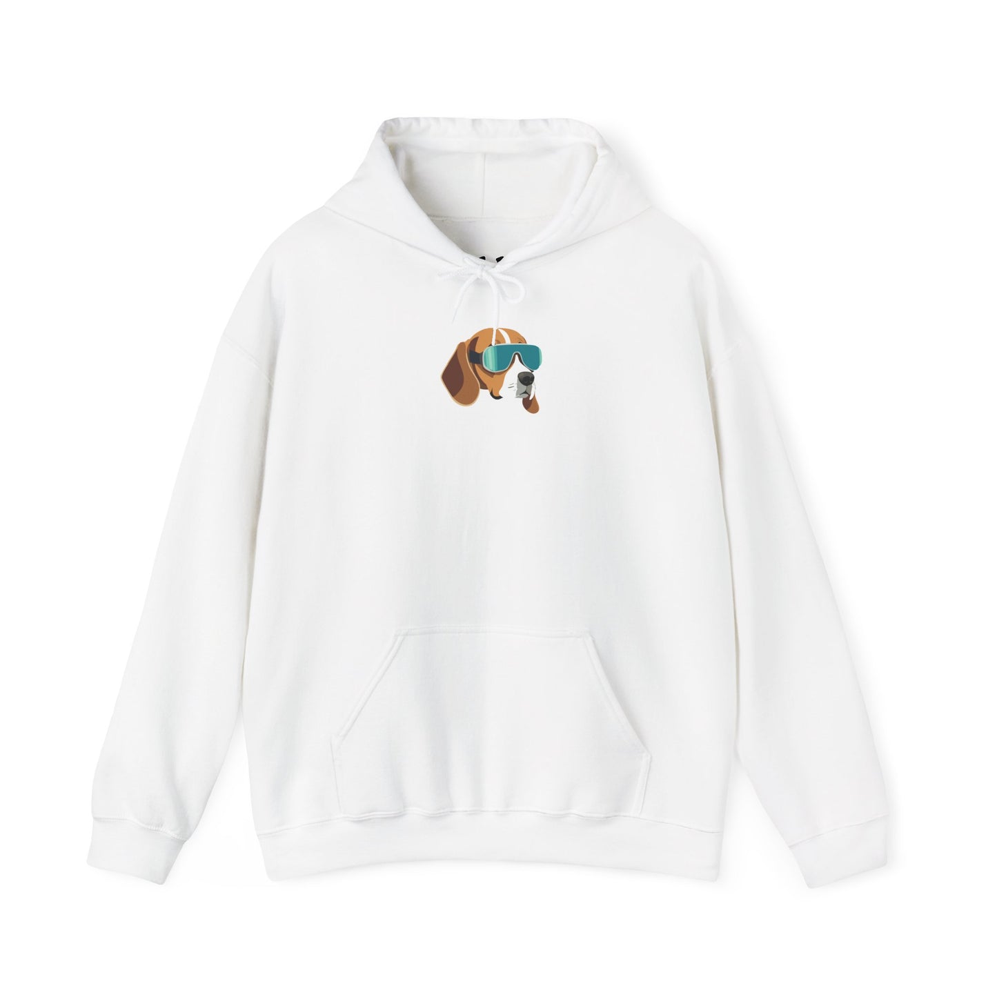 Hooded Sweatshirt - Dog on Skis 'Ruff Rider' Design