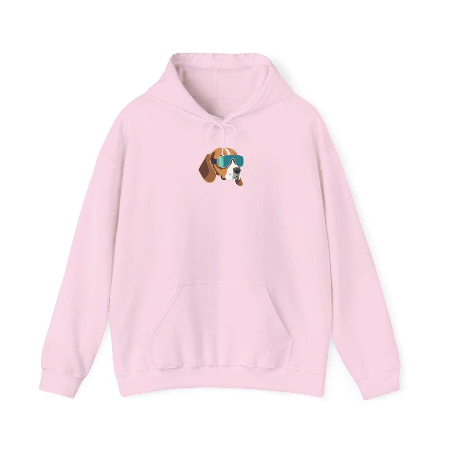 Hooded Sweatshirt - Dog on Skis 'Ruff Rider' Design
