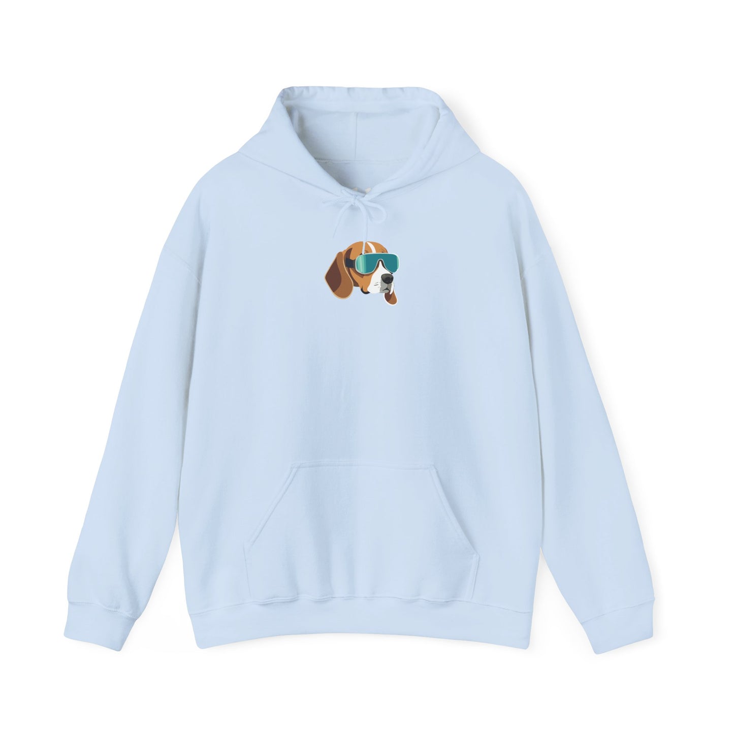 Hooded Sweatshirt - Dog on Skis 'Ruff Rider' Design