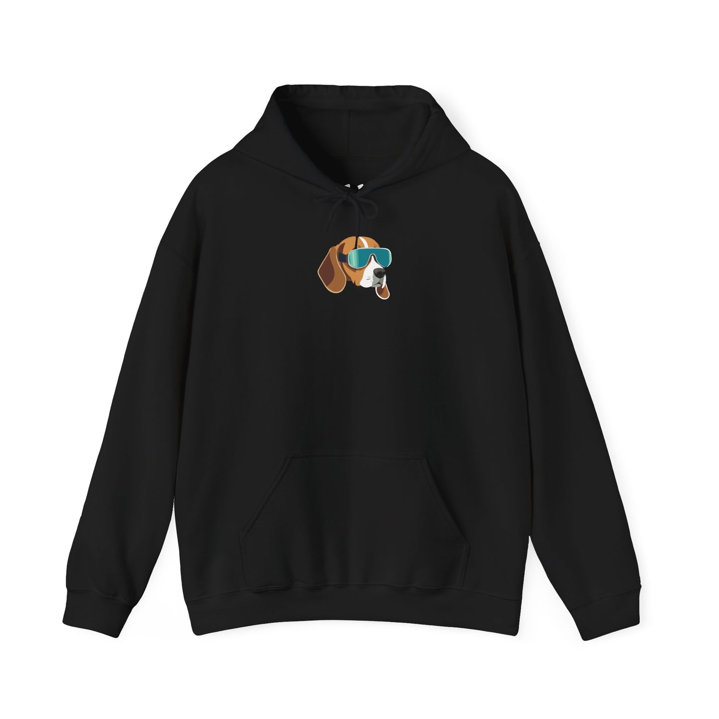 Hooded Sweatshirt - Dog on Skis 'Ruff Rider' Design