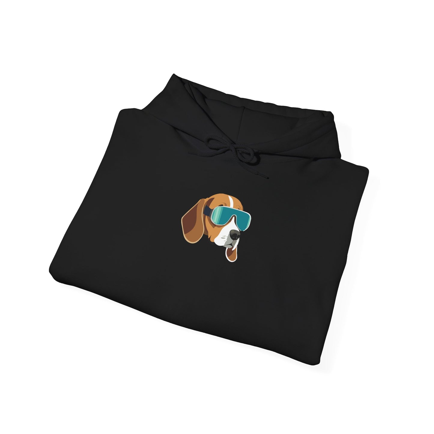 Hooded Sweatshirt - Dog on Skis 'Ruff Rider' Design