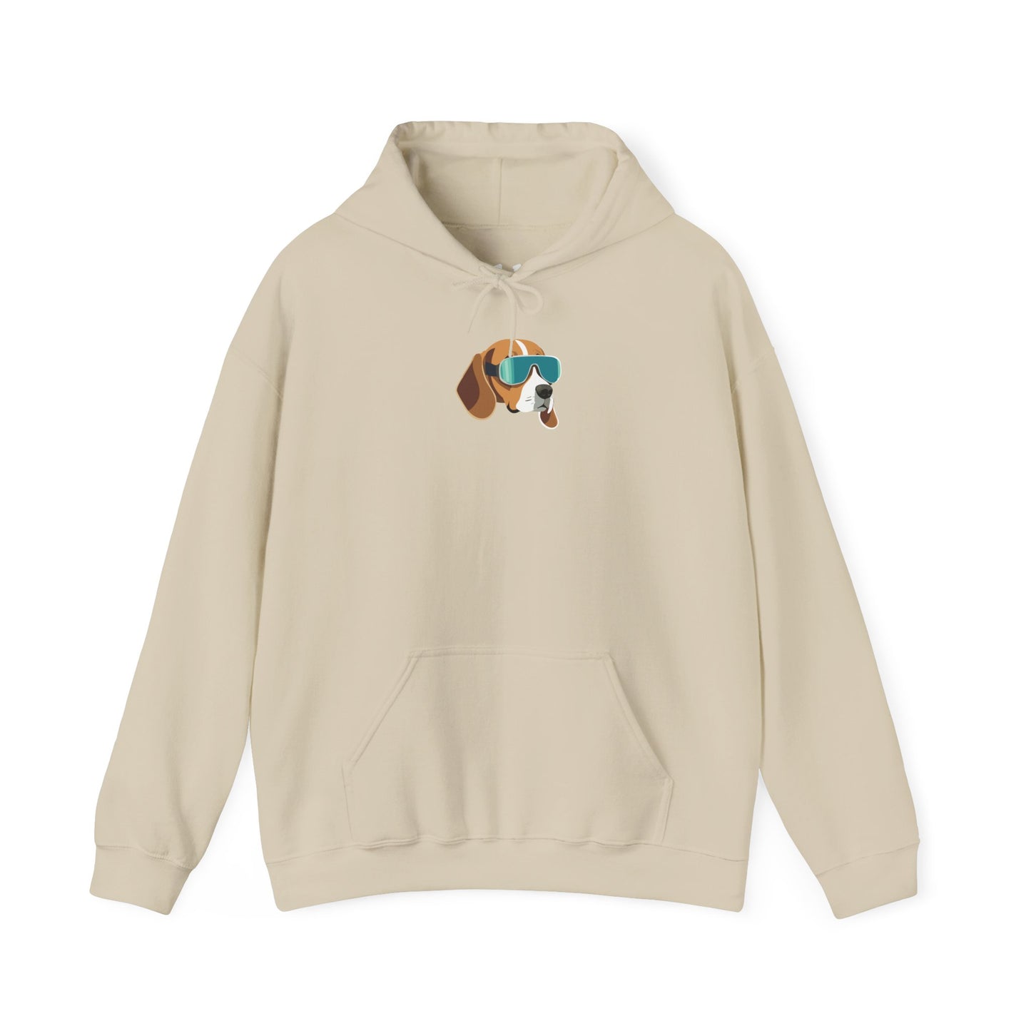 Hooded Sweatshirt - Dog on Skis 'Ruff Rider' Design